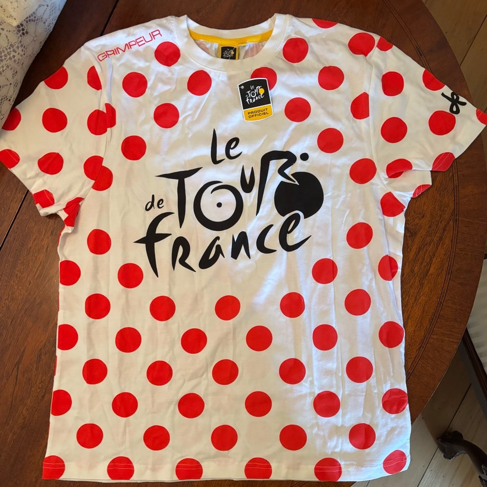 🚴‍♀️T-Shirt Polka Dots Red & White